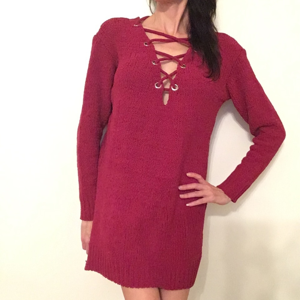 Lace Up Sweater - Picture 5 of 5